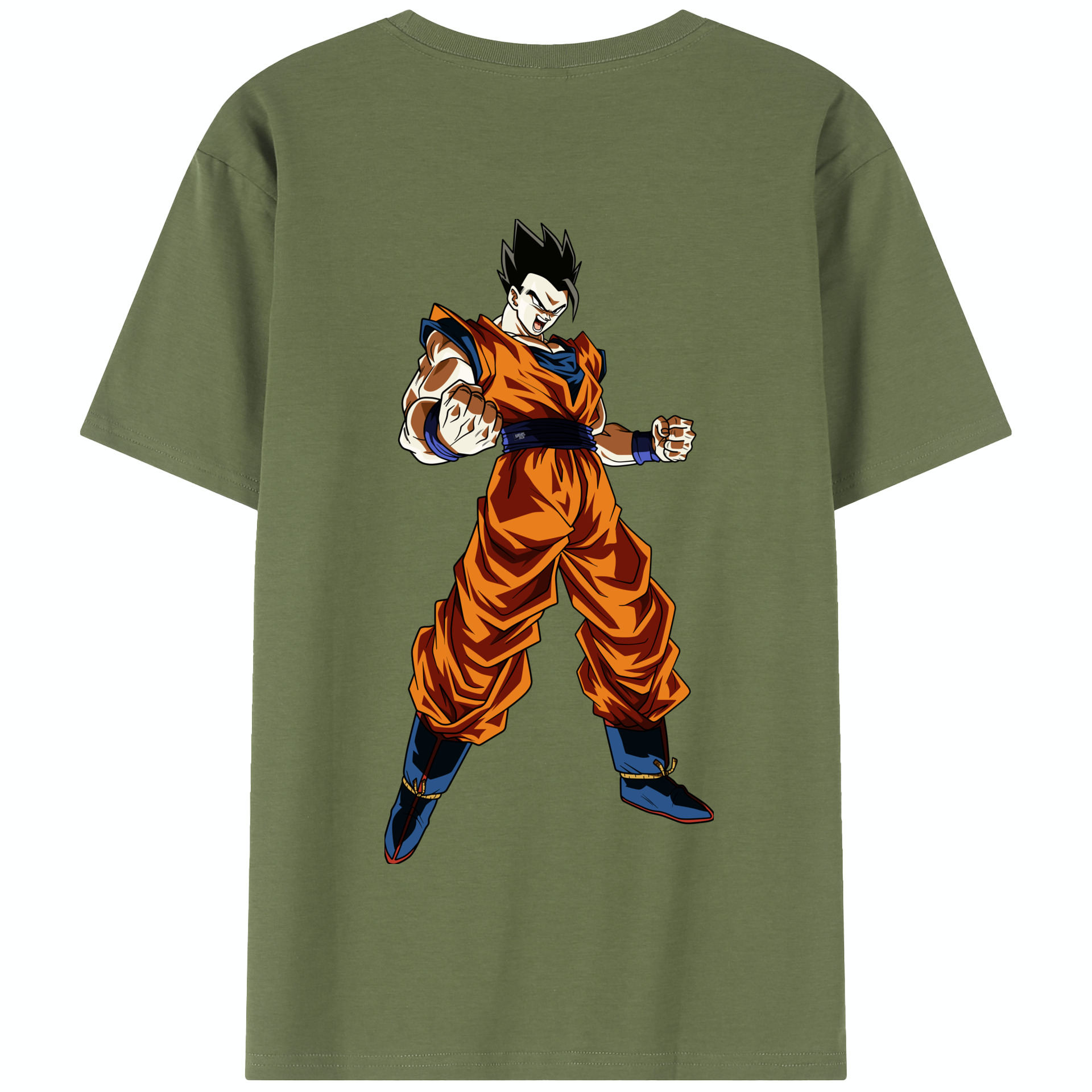 （画像用） ドラゴンボール 孫 悟飯（そんごはん）DRAGON BALL Son Gohan 綿100％半袖Tシャツ（背面プリント）